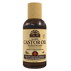 OKAY Pure Naturals 男士蓖麻籽護髮油, 1瓶, 118ml