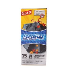 GLAD 佳能 耐用抽繩束口垃圾袋 148L, 15件, 1個