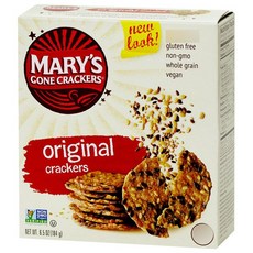 MARY'S GONE CRACKER 無麩質餅乾 原味, 1盒, 184g
