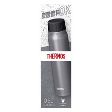 膳魔師水瓶 保冷碳酸飲料瓶 500ml 銀色 保冷專用 FJK500 SL, 1個, 0.5L