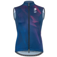 BAISKY百士奇自行車男款雙拉鍊防風背心 熾熱藍 騎行防風保暖透氣