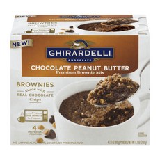GHIRARDELLI 鷹牌 優質布朗尼粉 巧克力花生醬, 4入, 65g
