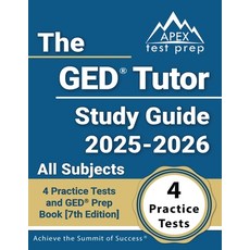 (英文圖書) The GED Tutor Study Guide 2024-2025 All Subjects: 4 Practice Tests and GED Prep... 平裝版, Test Prep Books, 英文