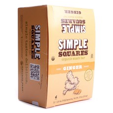 SIMPLE SQUARES 營養棒, 45g, 12份, Ginger