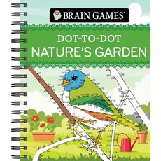 (英文圖書) Brain Games - Dot-To-Dot Nature's Garden Spiral, Publications International,..., 英文, 線圈裝