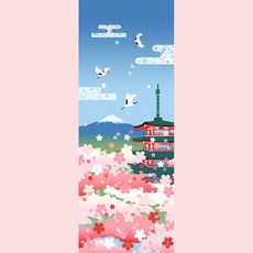 濱文樣 手拭, 櫻花, 1個