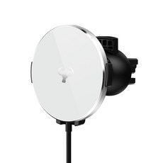 Cowhorn 牛角牌 15W 磁吸雙用無線充電器 立架/出風口車架, 單車架款(白色)