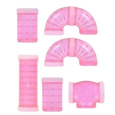 倉鼠隧道外接管道組：球型彎管、躲避鼠屋，打造倉鼠專屬探險樂園, 粉色, 1套裝