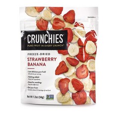 CRUNCHIES 冷凍乾燥草莓香蕉乾, 1包, 34g