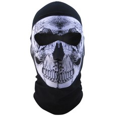 Zanheadgear 巴拉克拉法帽 骷髏圖, 黑+白