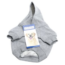 CASUAL CANINE 基本款小狗連帽衫, 希瑟灰色