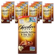 chocolove 黑巧克力杏仁太妃糖和海鹽, 12入, 90g
