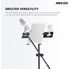 AWEDA 多功能譜麥架 COS-8-PRO，適用平板、手機、麥克風與直播設備, 個