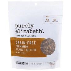 Purely Elizabeth 格蘭諾拉麥片無穀物肉桂花生醬 + MCT 油, 1個, 227克