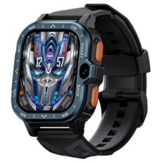 LOKMAT APPLLP 4 MAX 安卓智能手錶 (4+64GB/雙鏡頭/健身/通話/心率), 黑色, 4.2cm, 藍牙，Wi-Fi，蜂窩網絡(LTE/4G)