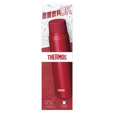 THERMOS 膳魔師 不鏽鋼氣泡保冷隨身瓶 FJK-500, 1個, 0.5L, 紅色