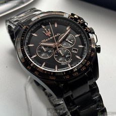 MASERATI手錶 R8873612048 46mm精鋼錶殼 深黑色精鋼錶帶