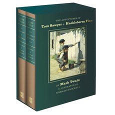 (英文圖書) The Adventures of Tom Sawyer and Huckleberry Finn: Norman Rockwell Collector's Edition 精裝版, Abbeville Press, 英文