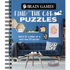 (英文圖書) Brain Games - Find the Cat Puzzles: Search for a Hidden Cat in More Than 125 Puzzl... Spiral, Publications International,..., 英文, 螺旋裝