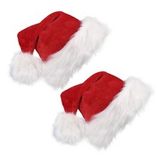 Juananiug 聖誕帽成人派對帽, 2件, 紅色的