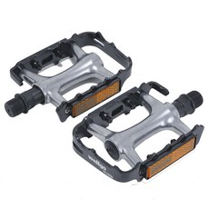 鋁製自行車踏板 2入組, 1個, 黑色+銀色