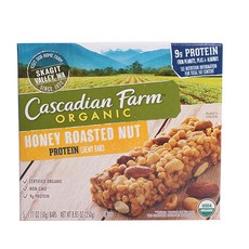 Cascadian Farm 蜂蜜烤堅果蛋白能量棒, 5入, 50g