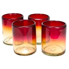 BAMBECO 再生里奧哈玻璃杯 354.9ml 果汁玻璃吉他杯, 4件, 混色