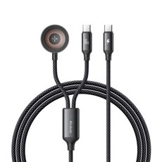 Mcdodo麥多多 貝塔系列60W二合一數據線 C to C 蘋果手錶無線充電線 1.2m, 1個