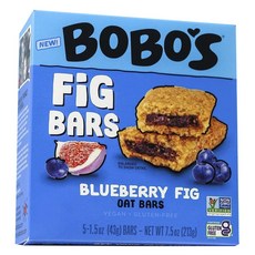 BOBO'S OAT BARS 藍莓無花果燕麥棒 5包入, 1盒, 213g
