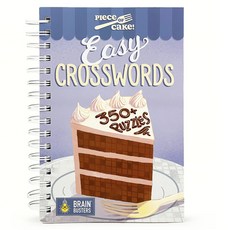 (英文圖書) Piece of Cake Easy Crosswords Spiral, Parragon, English