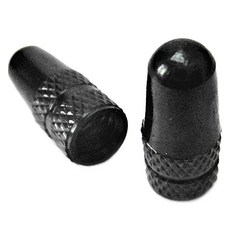 鋁製法國氣嘴蓋, 2個, 黑色