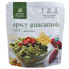 Simply Organic 綜合辣味酪梨醬, 1包, 113g