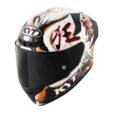 KYT TT-COURSE(TTC) 亂世狂刀 全罩式安全帽，輕量化設計，透氣舒適，守護您的騎乘安全, 白色圖案