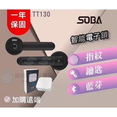 SOBA 二合一手把式房門電子鎖, TT130, 上門安裝
