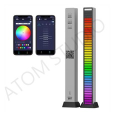 RGB 炫光 聲控 LED 節奏燈 cyberpunk 科技風 電競風 攝影道具 氛圍燈, 白色