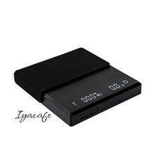 愛鴨咖啡 Mila ML-B062 迷你電子秤 咖啡電子秤 手沖咖啡秤 計時秤 觸碰電子秤 0.3-2000g, 黑色, 1個