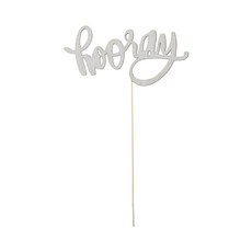 Cakewalk 銀色亮片紙質蛋糕插牌 15 x 28cm, 1個, 混合顏色