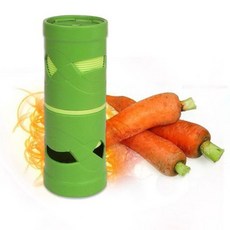 BO雜貨 多功能蔬果加工器 雙面蔬菜切片器 螺旋切片 刮黃瓜片器 刨絲器 切片蘿蔔絲 廚房好幫忙手, 綠色, 1個