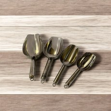 愛鴨咖啡 304不銹鋼冰鏟 麵粉鏟 堅果鏟 多用途料理鏟, 金屬色, 1個