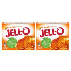 Jell-O 果凍布丁粉, 柳橙口味, 2盒, 85g