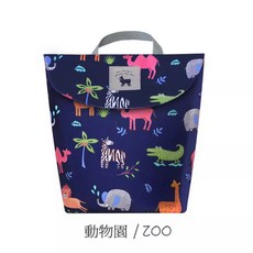 QBABY SHOP 日系防潑水狐狸圖案媽媽包 - 多功能寶寶尿布收納袋/外出包, 標準-動物園