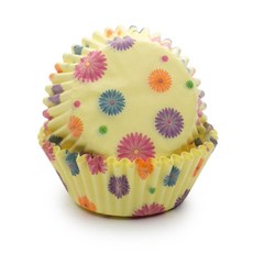 蓬鬆春天烘焙鬆餅杯 50 包, 1個, 黃色的