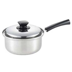 YOSHIKAWA 吉川 不鏽鋼單柄湯鍋, 1個, 銀, 18cm