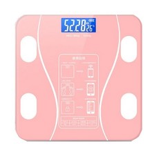 【桔比雜貨舖】電子體重計USB充電體脂秤 藍芽LED體脂計 減肥運動BMI健康控制, I現貨I 玫金【下載國際版OKOK】, 1個, 充電款