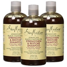 Shea Moisture 牙買加黑蓖麻油健髮洗髮精, 3瓶, 384ml