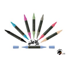 德國FABER-CASTELL輝柏 Watercolor Markers 雙頭水彩麥克筆-30色單支選購, 113-Orange Glaze