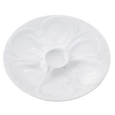 HIC 分格式牡蠣專用餐盤 22.9cm, 1個, 白色的