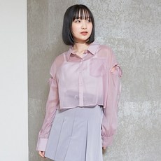 LOVETOXIC 女童款短版蝴蝶結長袖襯衫+內搭細肩帶背心套裝