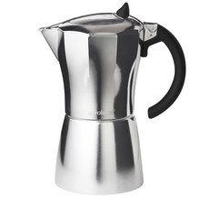 aerolatte 義式摩卡壺 9杯份, 1個, Silver+Black