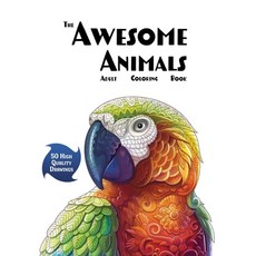 The Awesome Animals Adult Coloring Book 精裝版, Lasting Happiness, 英文